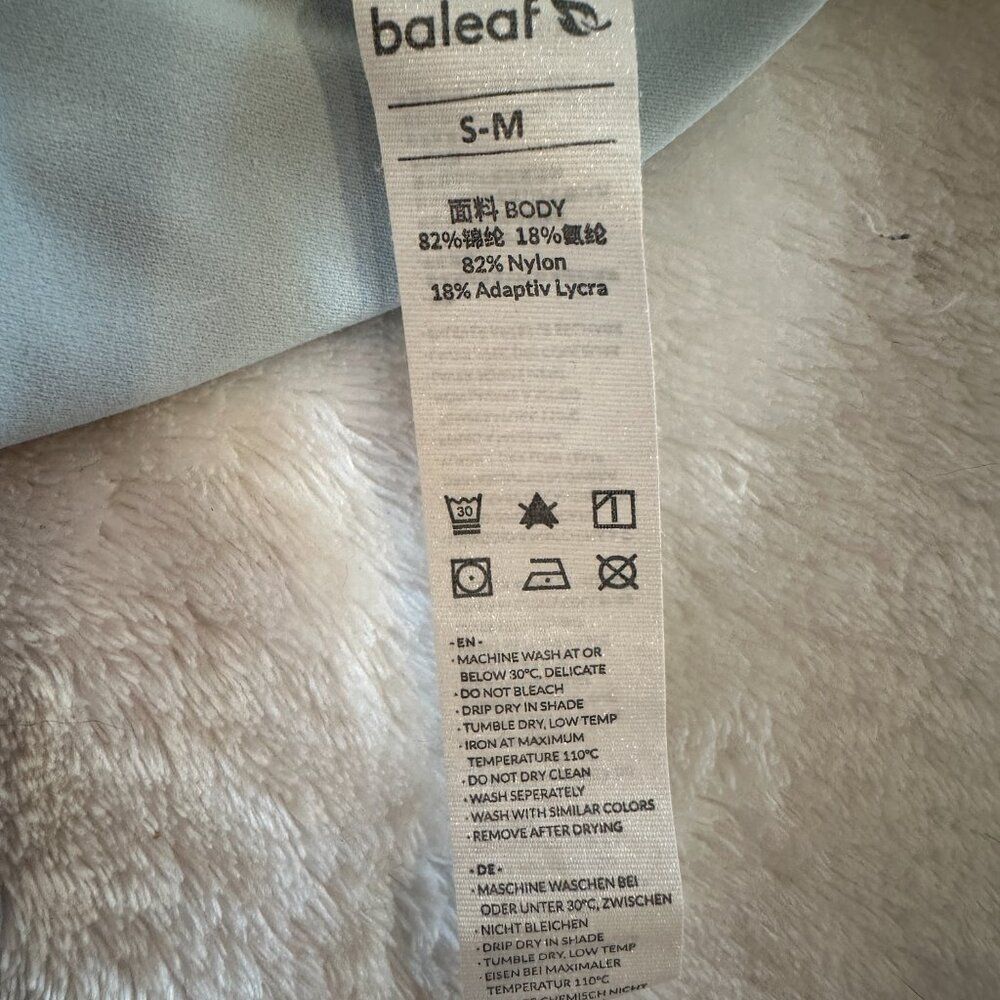 Baleaf Light Blue Sports Bra S-M Racerback Padded Workout Yoga Gym Athletic - Picture 5 of 8